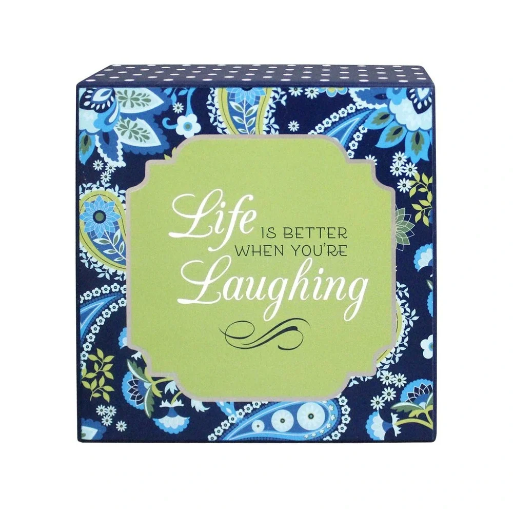 Inspirational Wood Block Novelty Wall Tabletop Shelf Desk Box Sign 5x5 inch